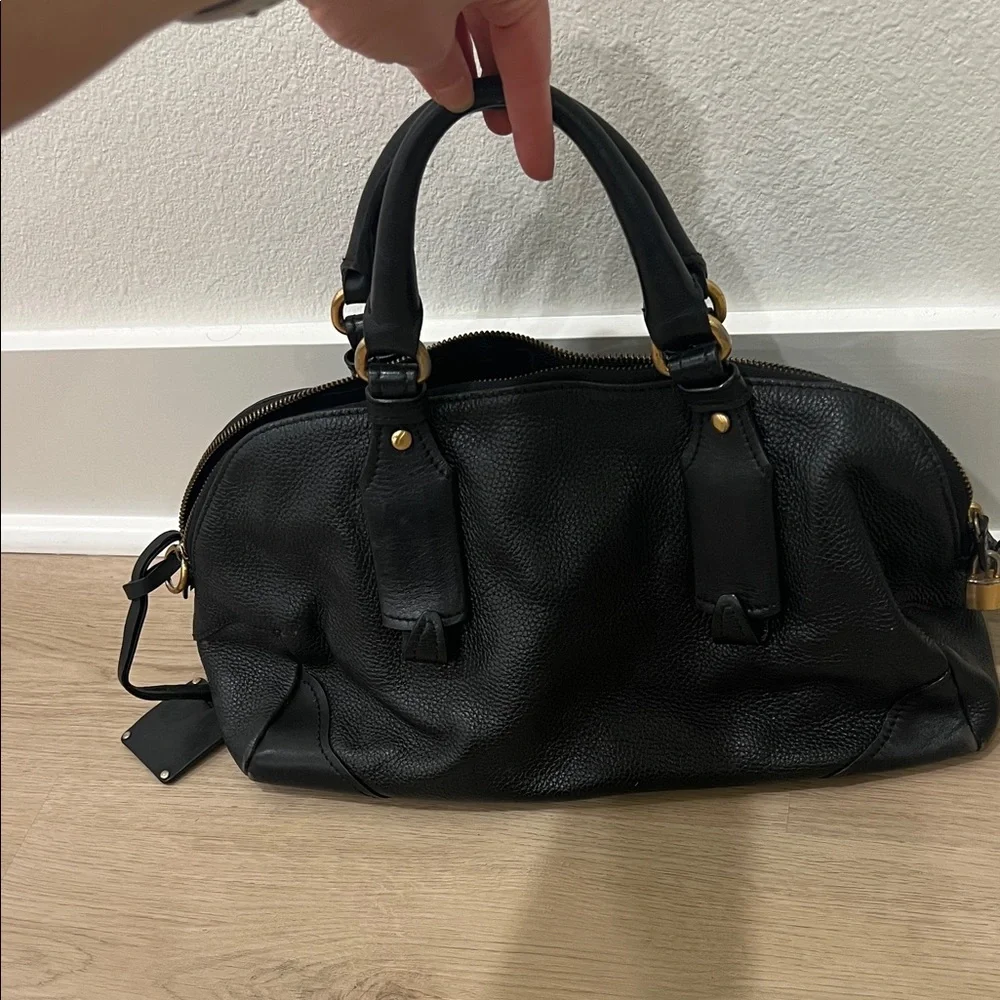 Mazzini Black Leather Handbag